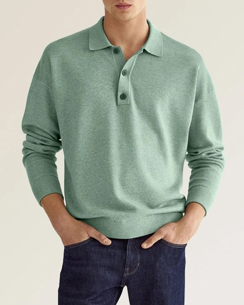 Men's polo-style sweater