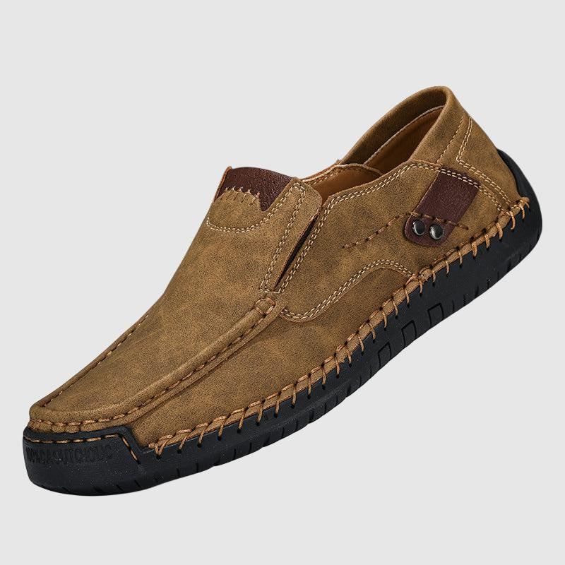 Casual leather loafers for men