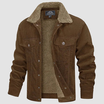 Men's corduroy fleece-lined jacket for ultimate warmth