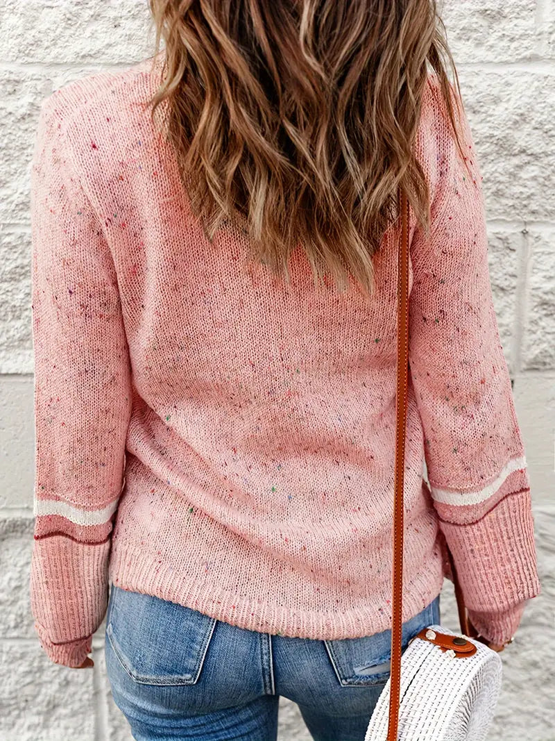 Women's speckled knit sweater