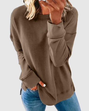 Elegant urban style women's long-sleeved casual top