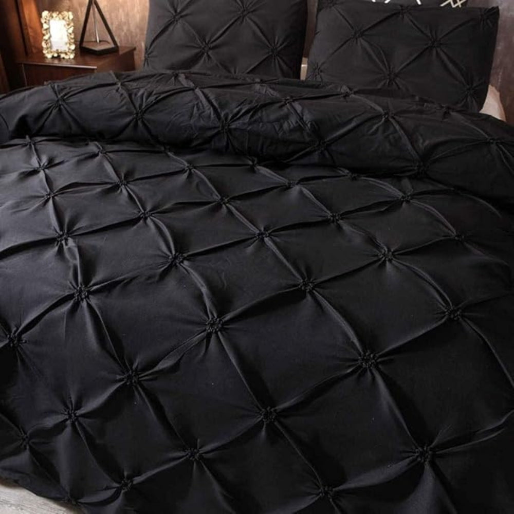 Minimalist Pintuck Duvet Cover Set