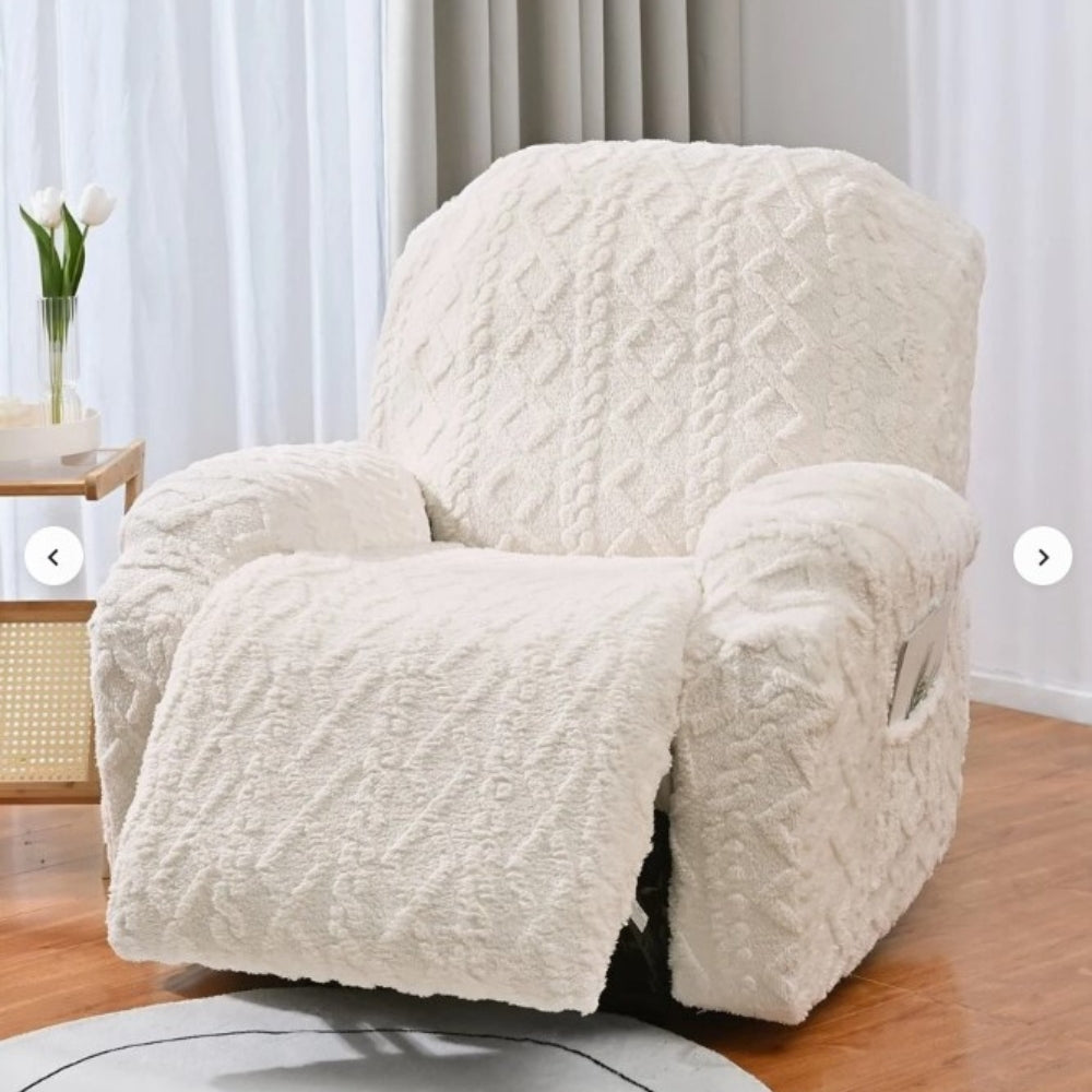 Plush Jacquard Stretch Fit Recliner Slipcover