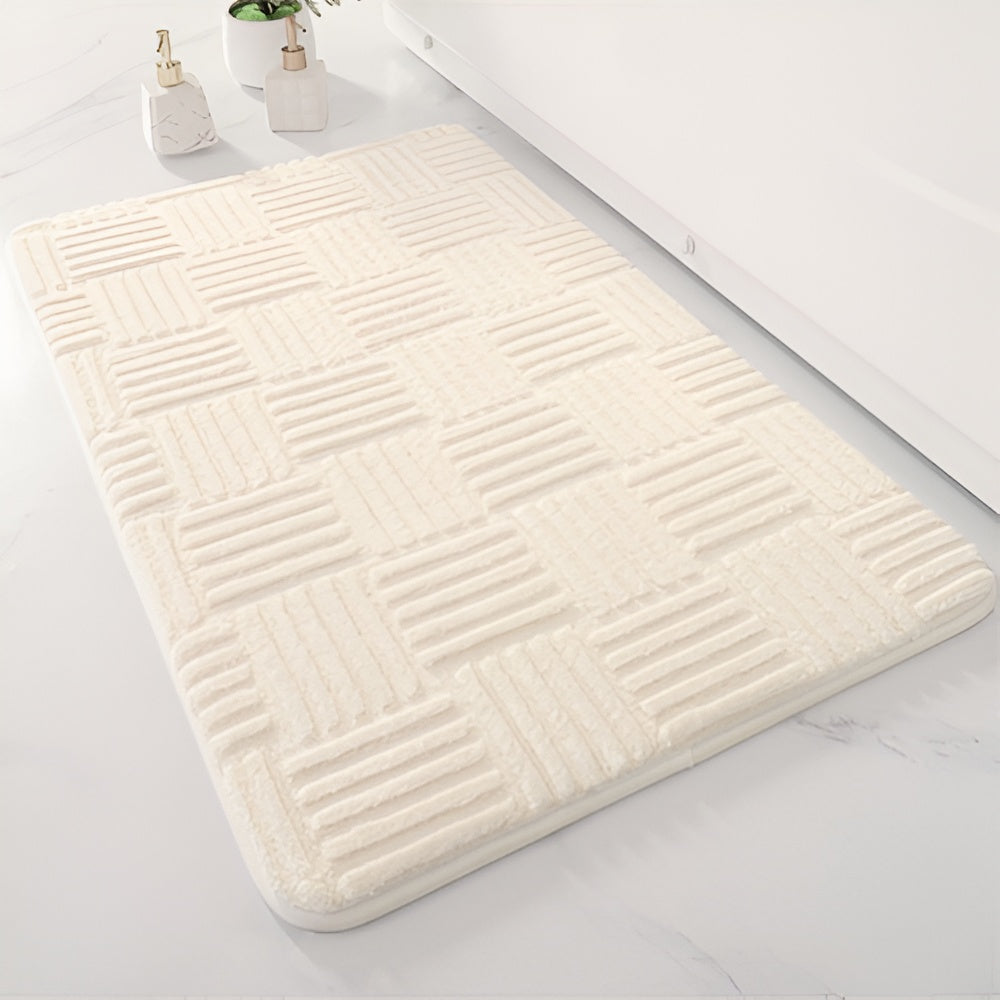 Plush Microfiber Tufted Bath Mat