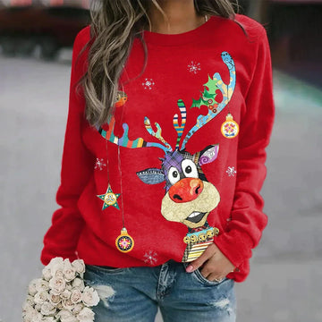 Women's festive sweatshirt for holiday cheer