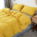 Plush Tufted Chevron Duvet Cover