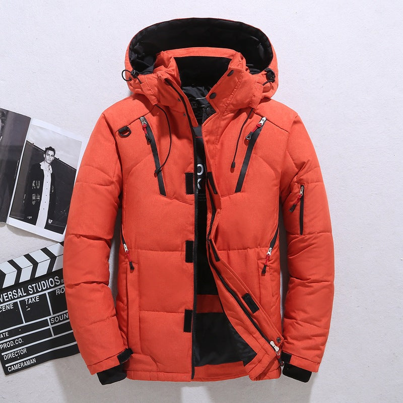 Men’s Winter Jacket - Windproof Thick Puffer Coat - Hooded Outdoor Wear