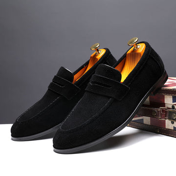 Men's slip-on suede loafers