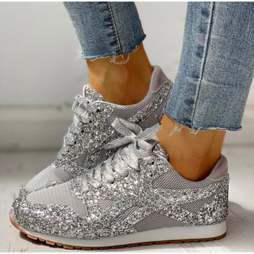 Jane - Glitter Mesh Athletic Shoes