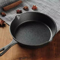 Textured Cast Iron Dual Spout Frying Pan