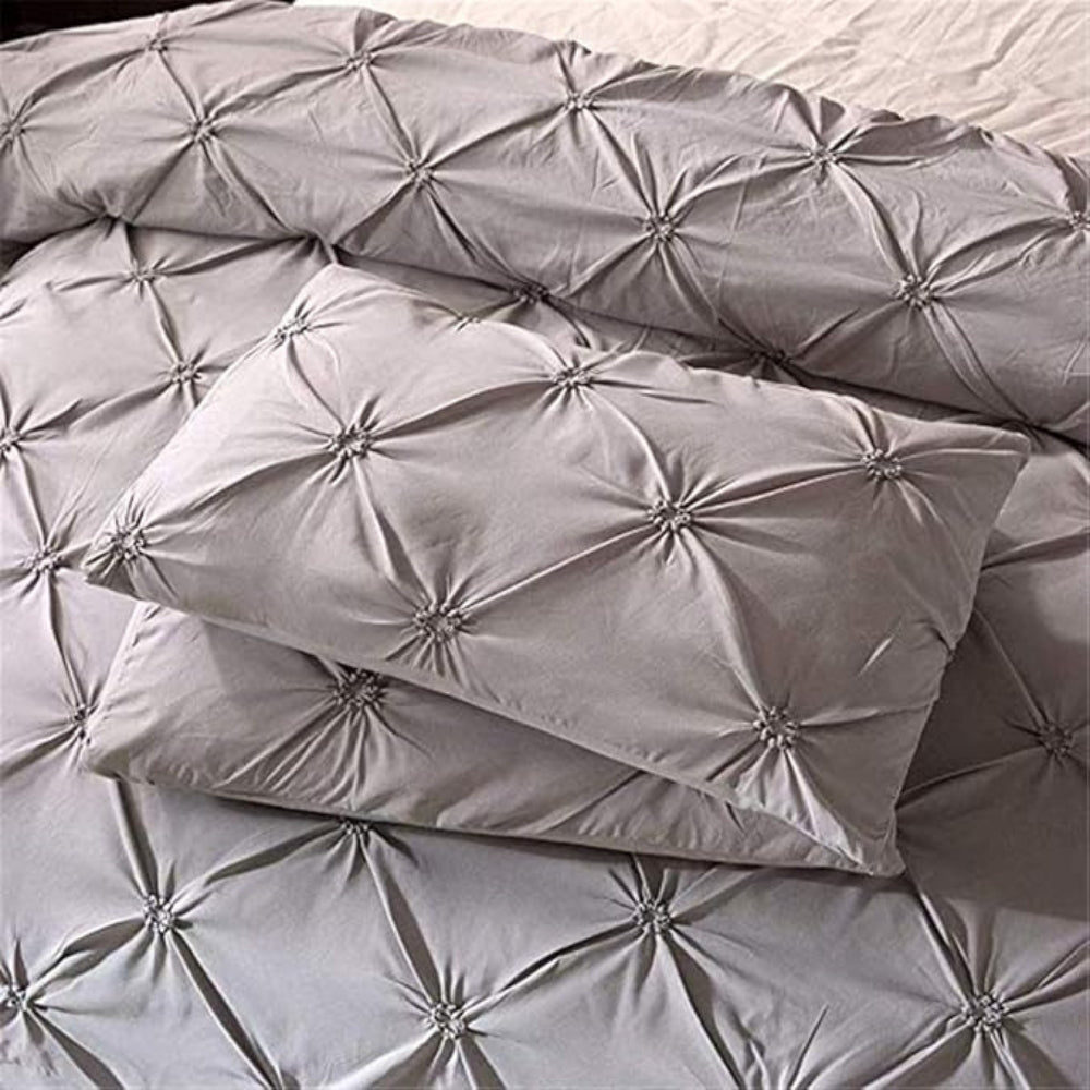 Minimalist Pintuck Duvet Cover Set