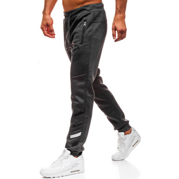 Men's autumn trousers with zipper pockets