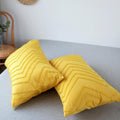 Plush Tufted Chevron Duvet Cover