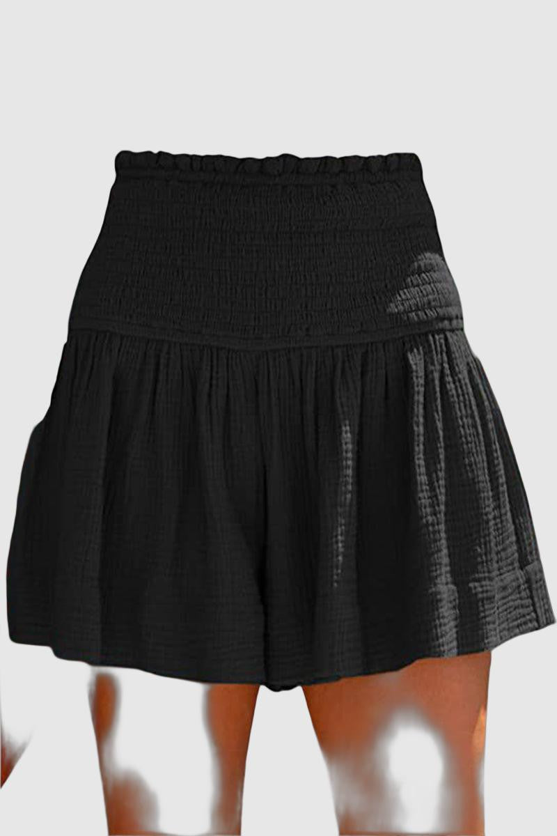 Malika - casual elastic high waist shorts