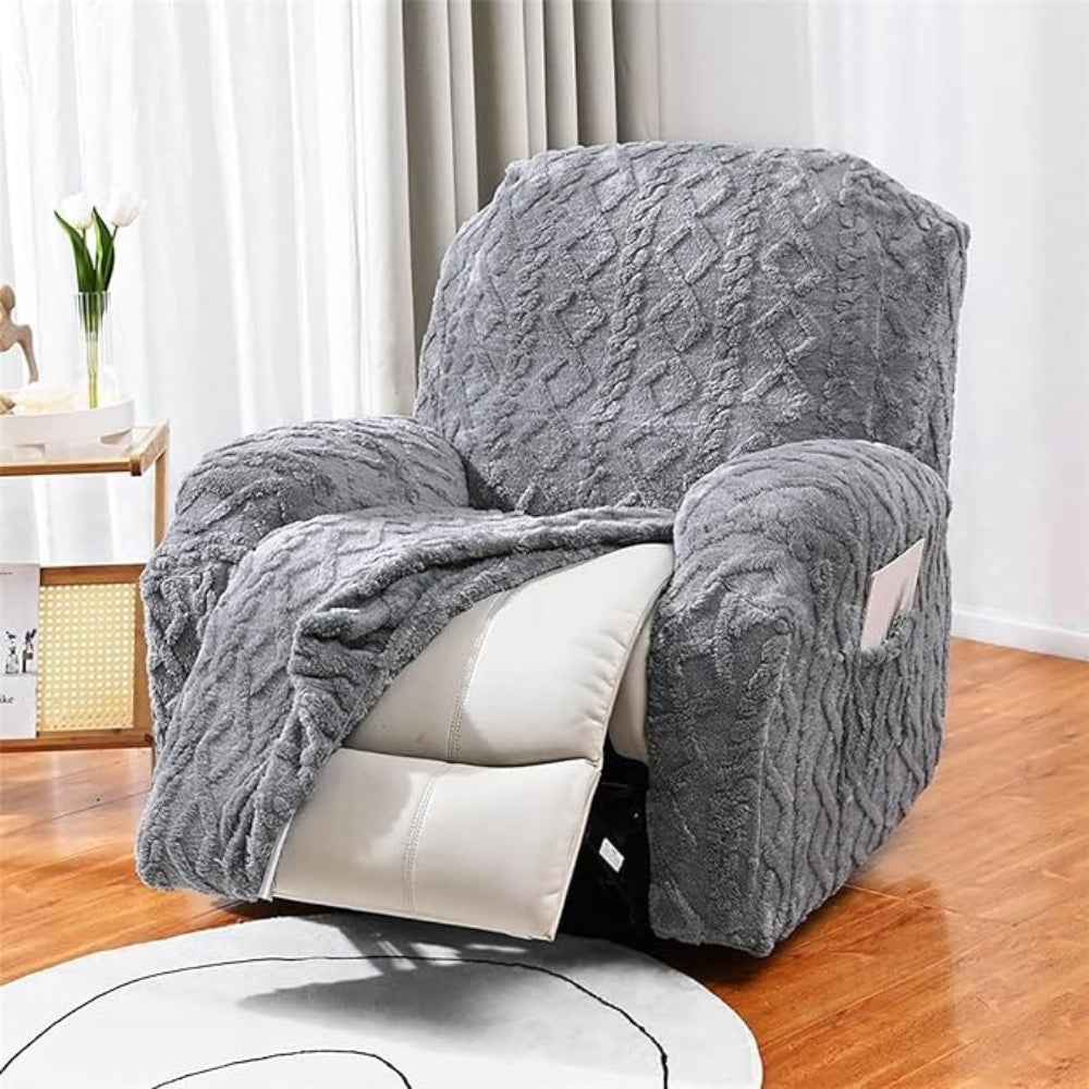 Plush Jacquard Stretch Fit Recliner Slipcover