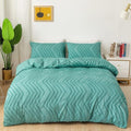 Plush Tufted Chevron Duvet Cover
