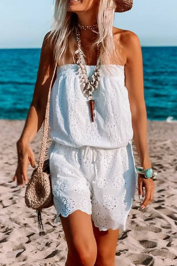 Neith - eyelet tube top loose rompers