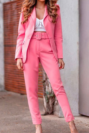 Althea - Women's Set Long Sleeve Blazer and Pants Suit