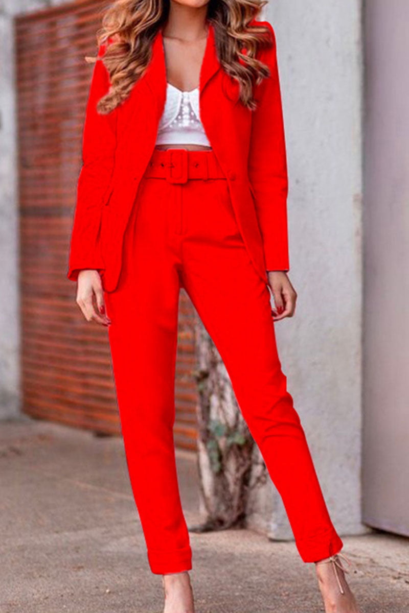 Althea - Women's Set Long Sleeve Blazer and Pants Suit