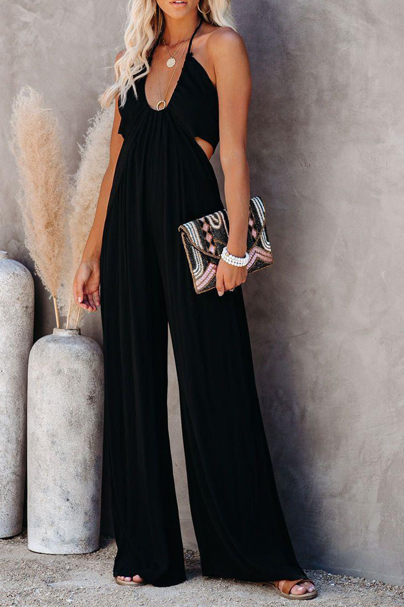 Audrey - Classy Halter Loose Jumpsuit