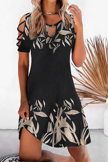 Adelaide - Casual O Neck Printed Straight Dress