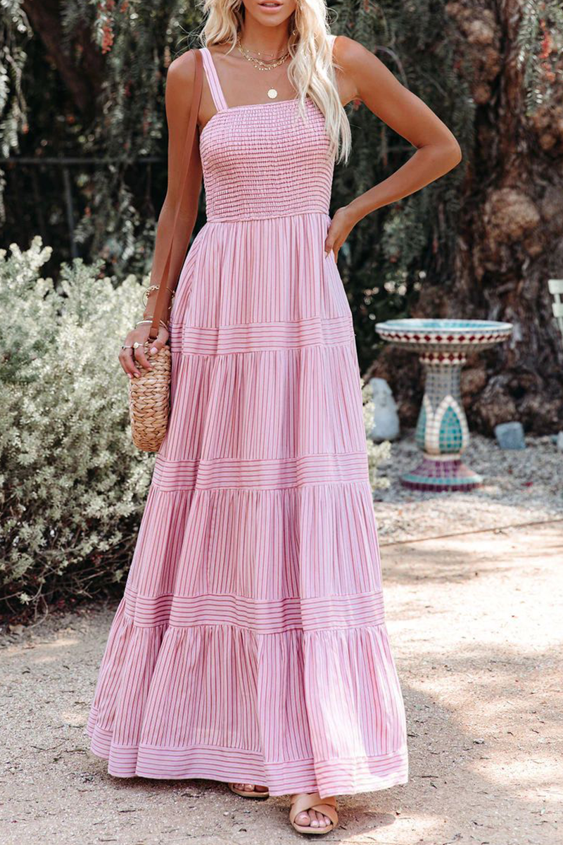 Salma - boho striped sleeveless maxi dress