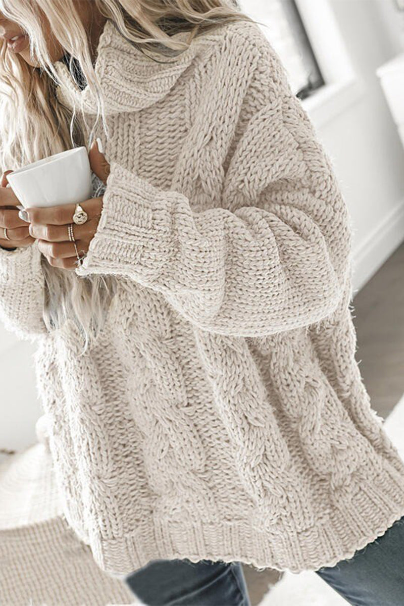 Women's oversized cable-knit sweater