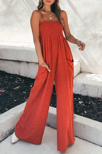 Ivy - Patch Pocket Wide-Leg Cami Jumpsuit