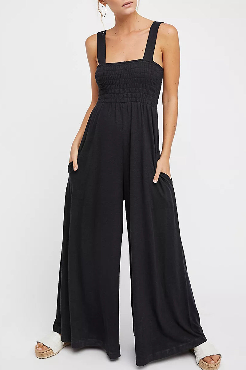 Marian - casual jumpsuit with high waist and wide leg