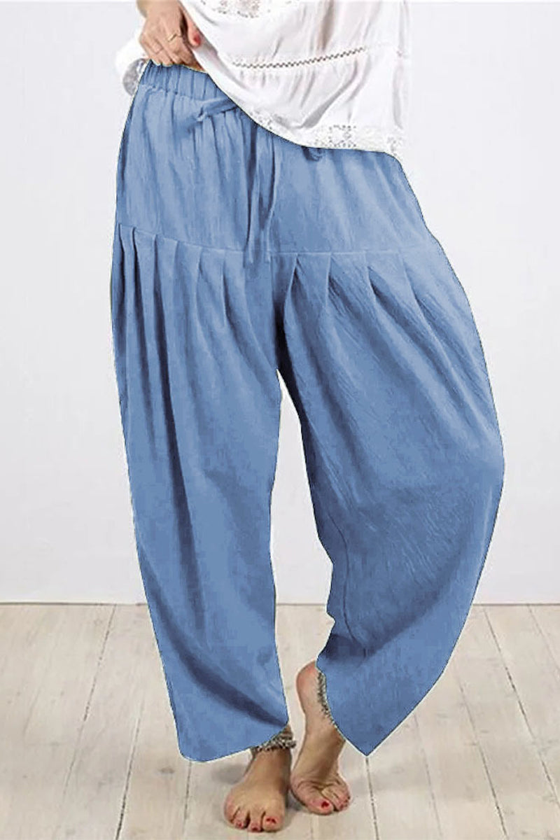 Vivian - casual drawstring loose high waist harem pants