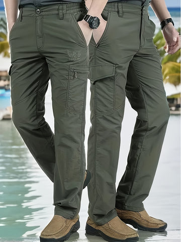 Cargo hiking pants with multi pocket design for men