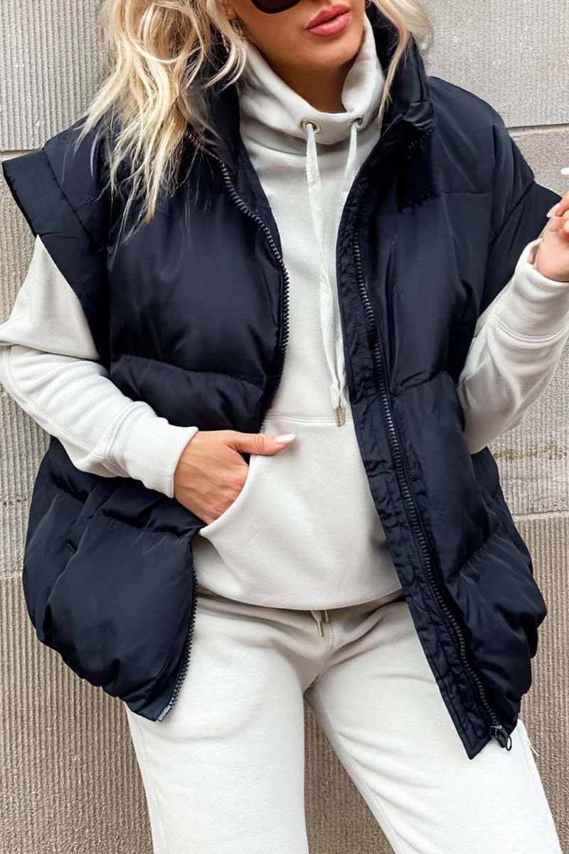 Gaia - turtleneck zipper coat