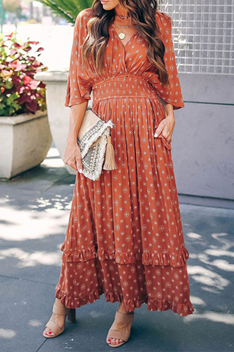 Eilish - v-neck maxi dress