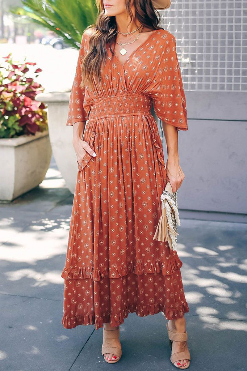 Eilish - v-neck maxi dress