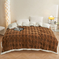 Plush Tufted Diamond-Pattern Throw Blanket