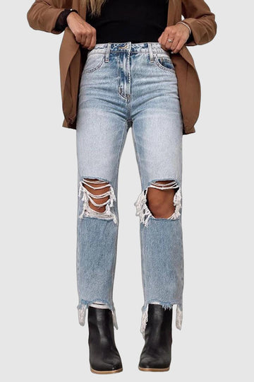 Anya - high waist ripped skinny jeans