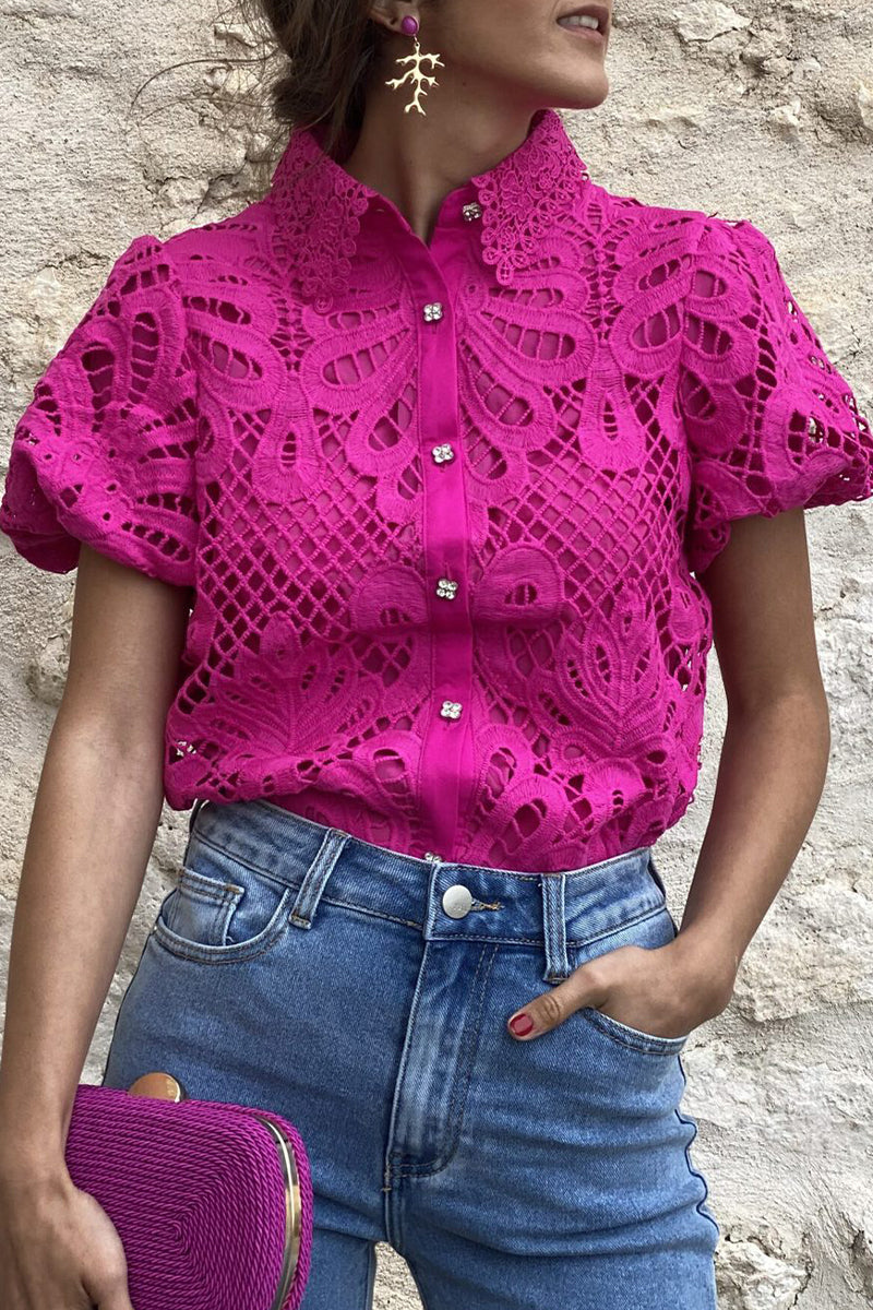 Paisley - vintage embroidered lace blouse