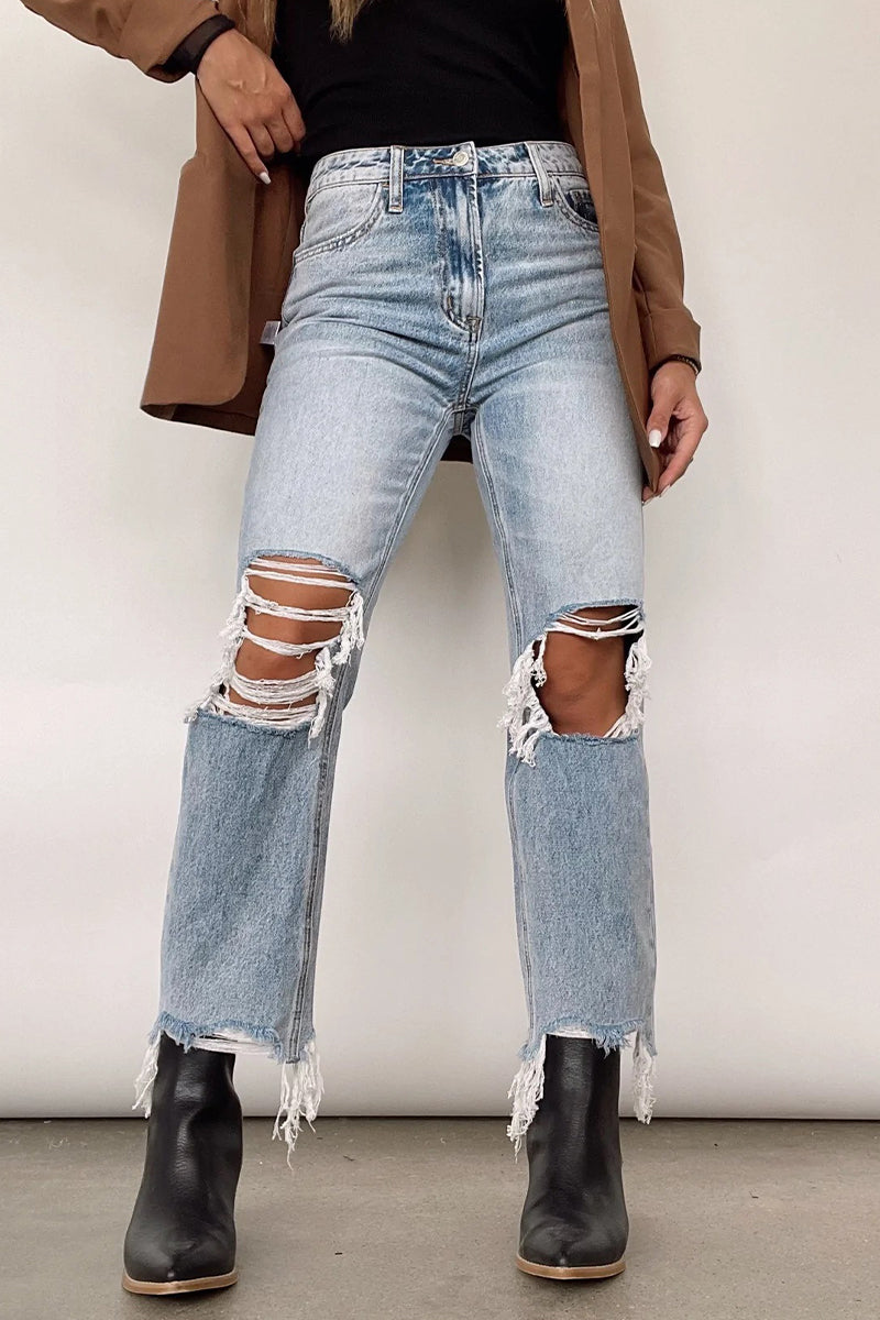 Anya - high waist ripped skinny jeans
