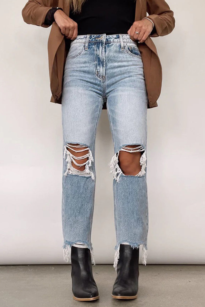 Anya - high waist ripped skinny jeans