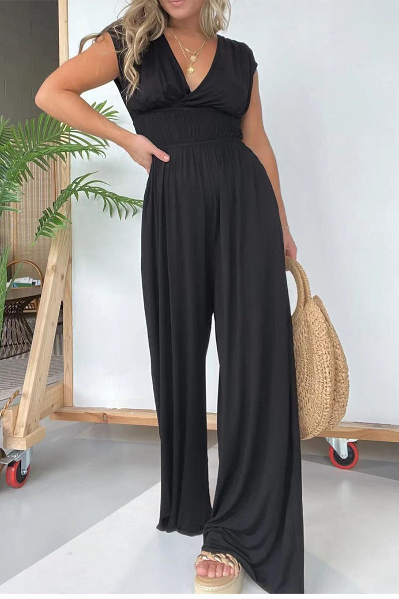 Julia - casual v neck loose jumpsuits