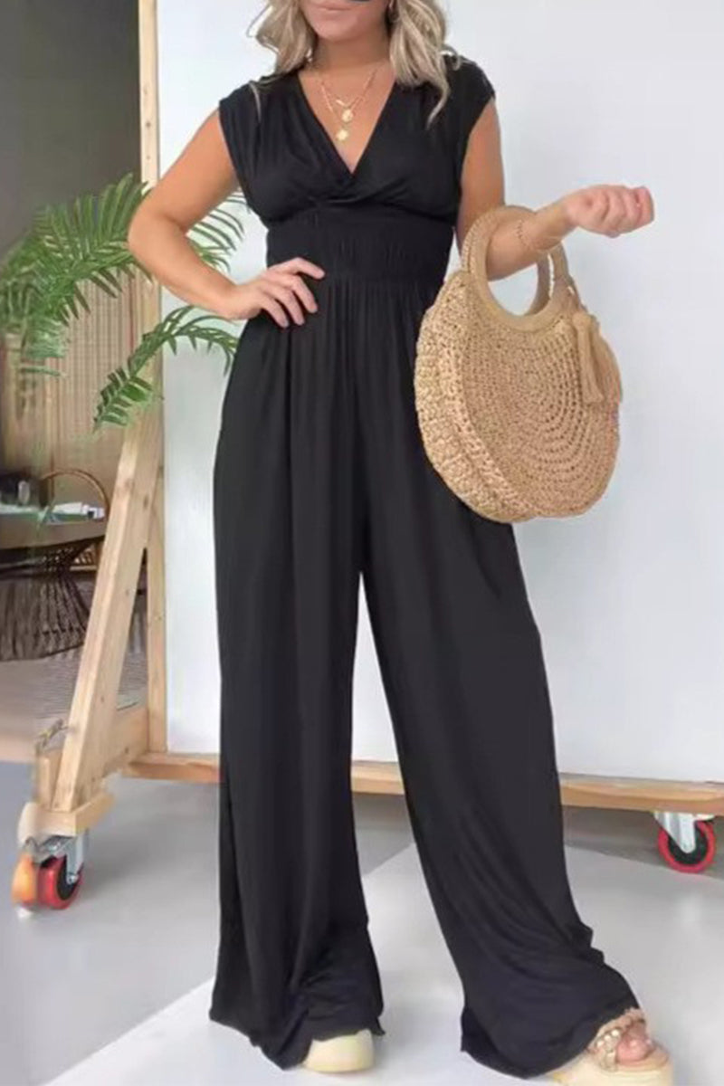 Julia - casual v neck loose jumpsuits