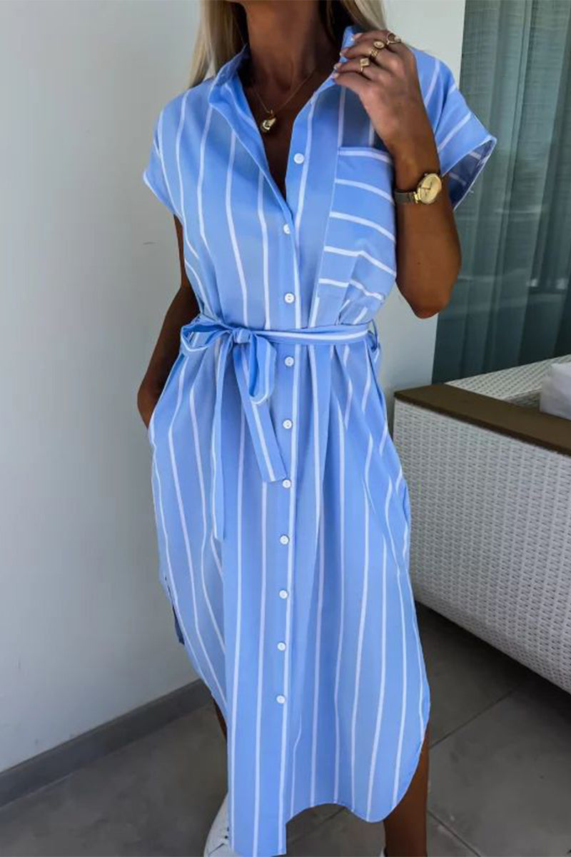 Kaylee - striped shirt dress