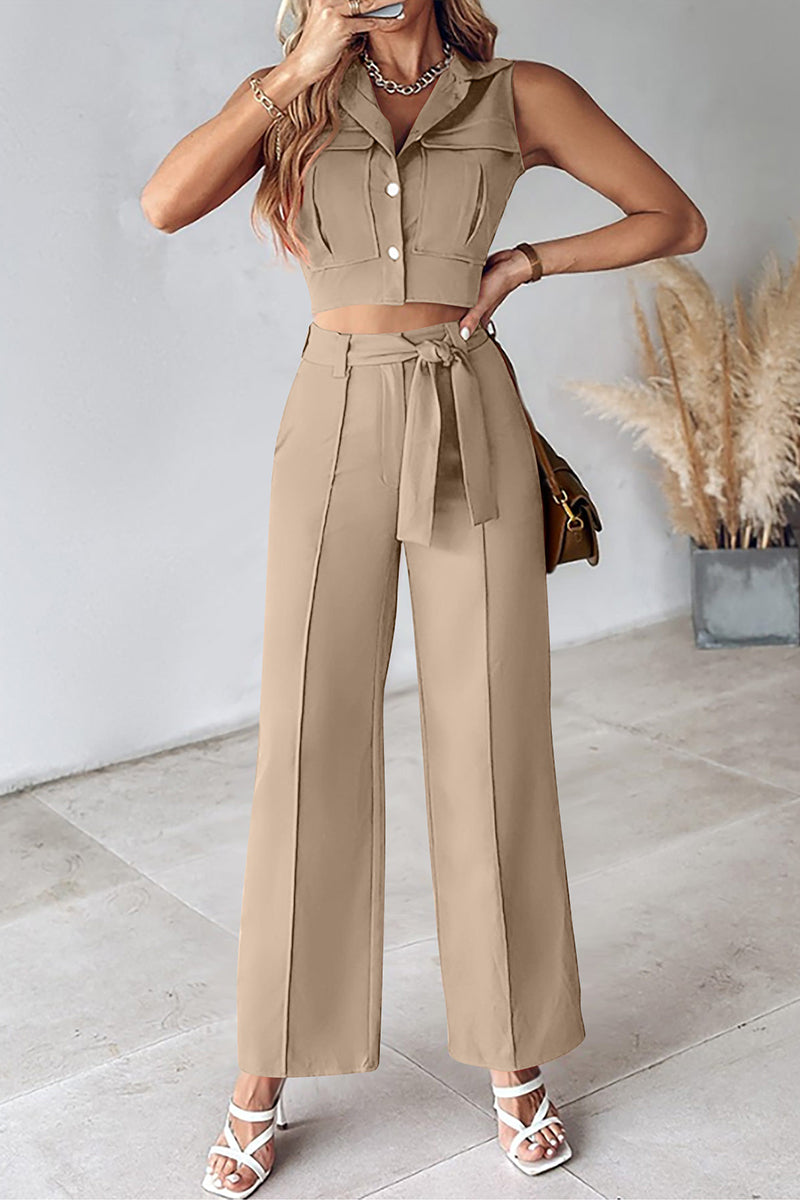 Danie - Casual Sleeveless Two-Piece Set