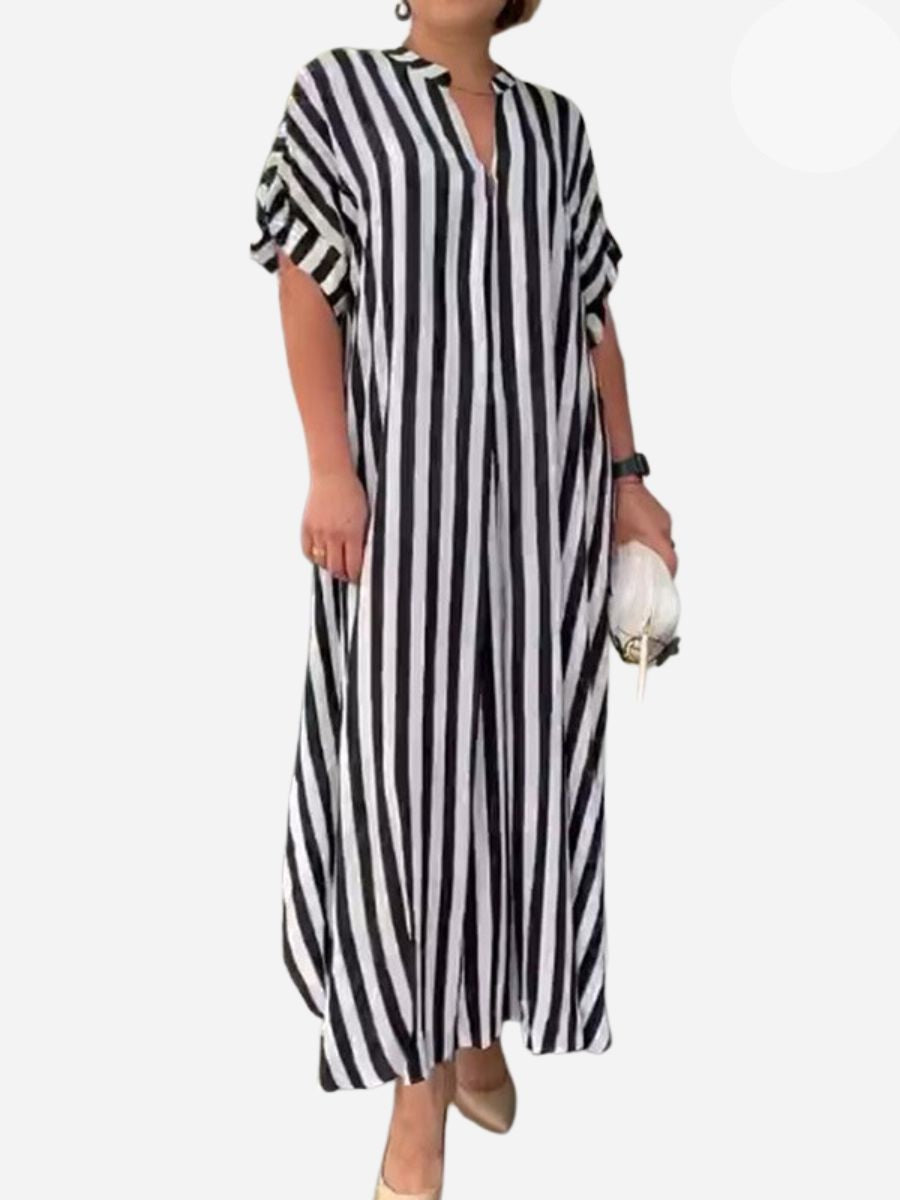 Women's striped maxi dress for casual chic