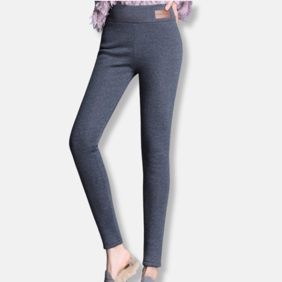 Women’s Leggings – High Waist – Slim Fit – Fleece Lined – Stretch Fabric – Full Length