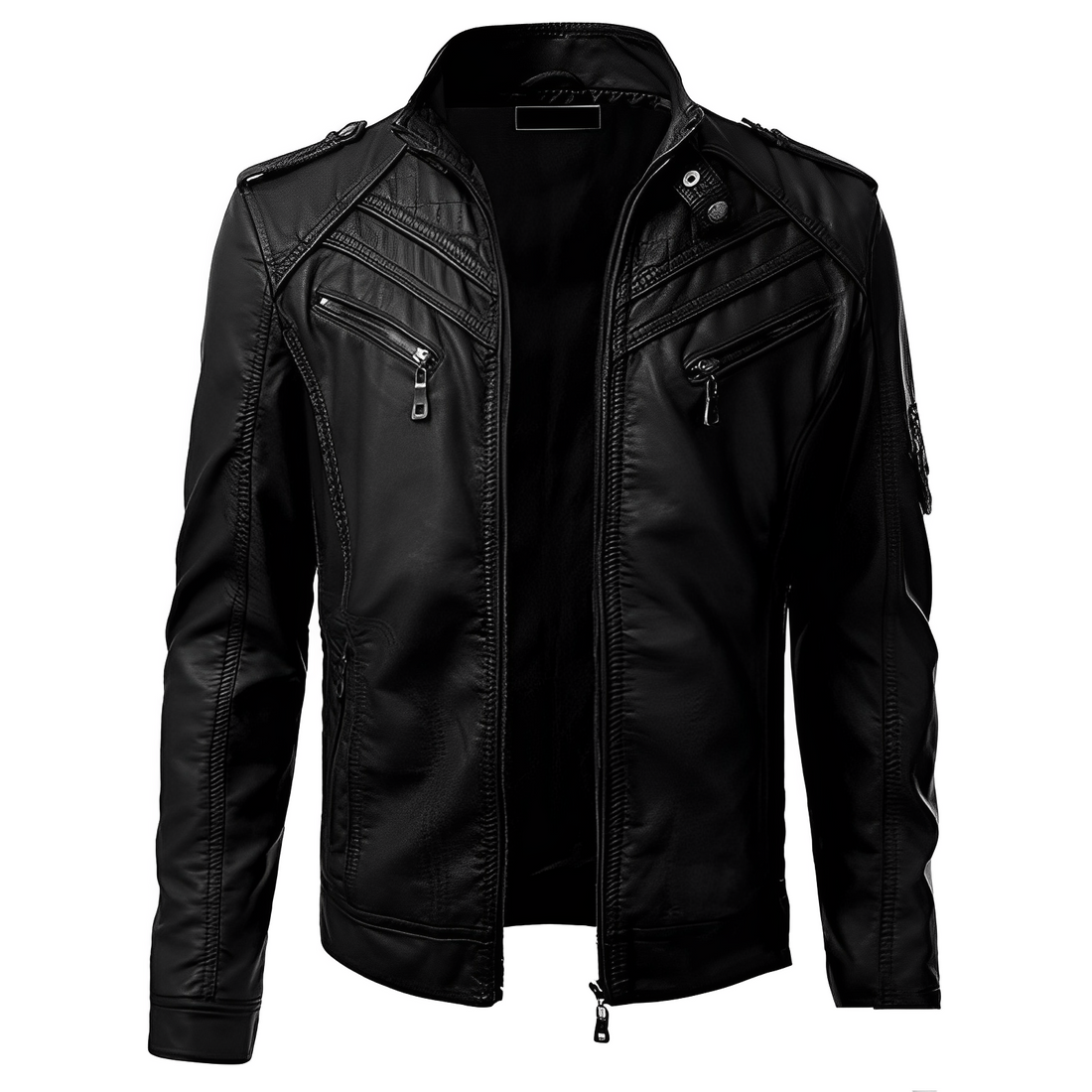 Men's casual jacket with stand collar