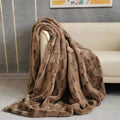 Faux Fur High-Pile Patchwork Throw Blanket