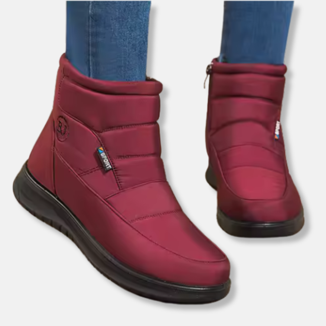 Women’s Boots - Mid-Calf Length - Quilted Insulation - Slip-Resistant Sole
