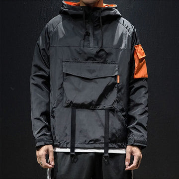 Juno - men's winter multi-pocket windbreaker hooded jacket