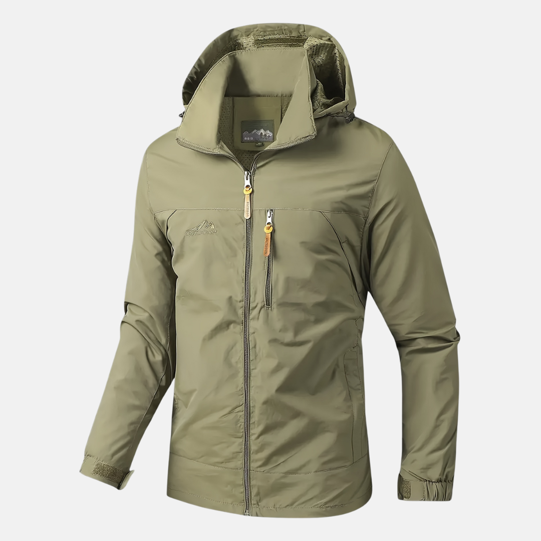 Theodore Regular Fit Hooded Jacket | Detachable Hood Zipper Pockets Jacket